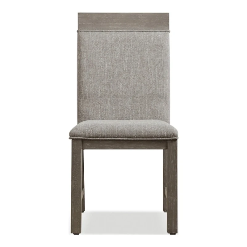 Gray Upholstered Bridgette Dining Chairs, Set of 2