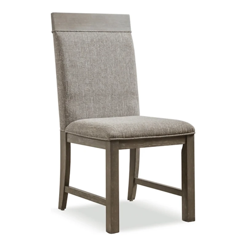 Gray Upholstered Bridgette Dining Chairs, Set of 2