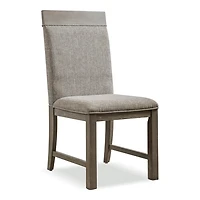 Gray Upholstered Bridgette Dining Chairs, Set of 2