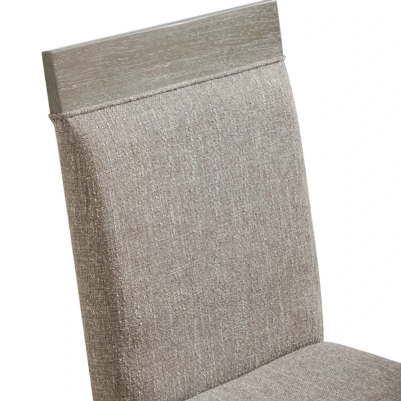 Gray Upholstered Bridgette Dining Chairs, Set of 2