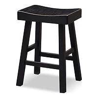 Black Backless Cooper Counter Stools, Set of 2
