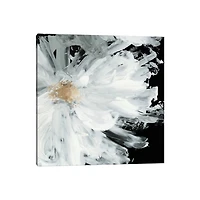 Black Wispy Peony Canvas Art Print