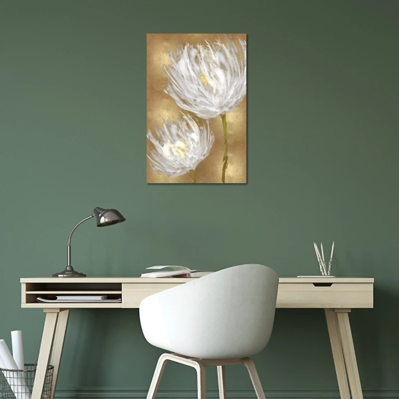 Tulips on Gold Canvas Art Print