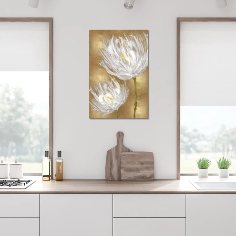 Tulips on Gold Canvas Art Print