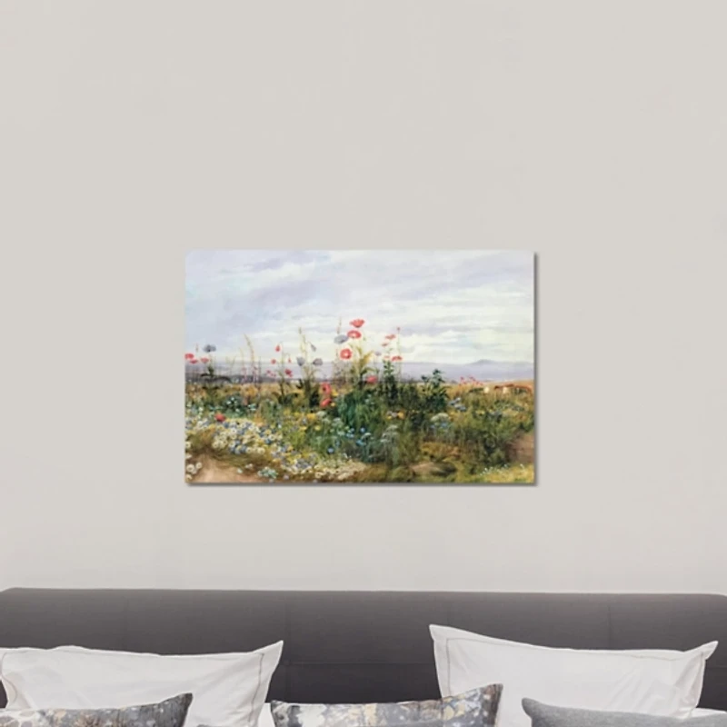Wildflower With a View Canvas Art Print