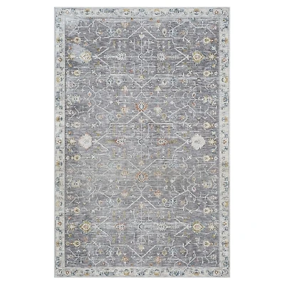Gray Ivory Area Rug, 5x8