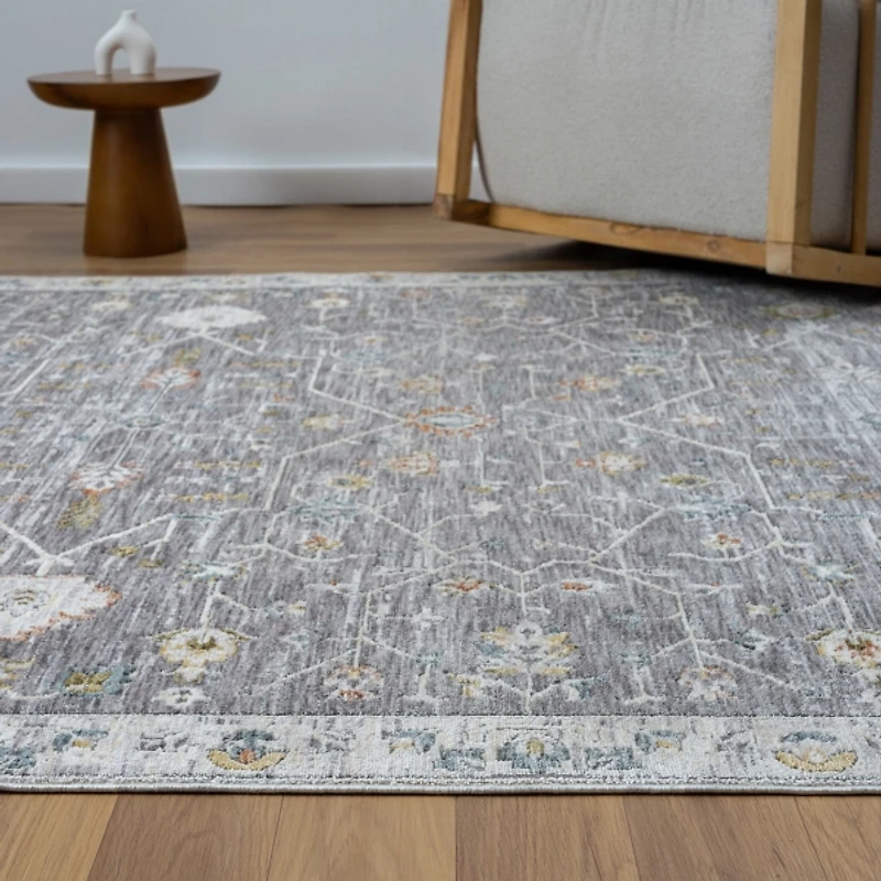 Gray Ivory Area Rug, 7x9