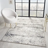 Beige Gray Indoor Area Rug, 7x9