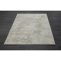 Brisbane Beige Faded Damask Area Rug