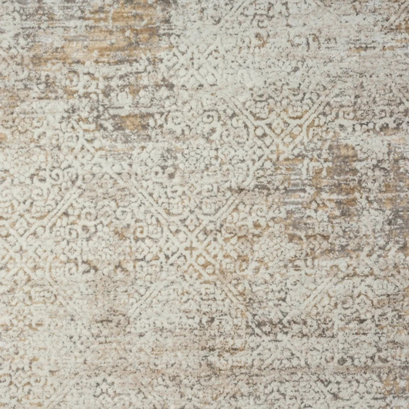 Brisbane Beige Faded Damask Area Rug