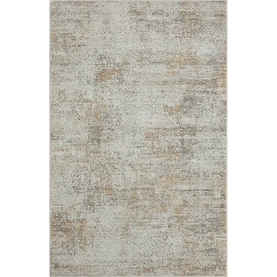 Brisbane Beige Faded Damask Area Rug