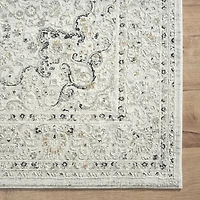 Isabella Gray and Ivory Area Rug, 4x6
