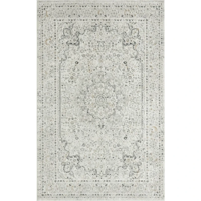 Isabella Gray and Ivory Area Rug, 4x6