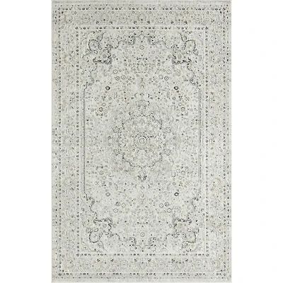 Isabella Gray and Ivory Area Rug, 4x6