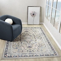 Vista Blue Beige Area Rug, 5x7