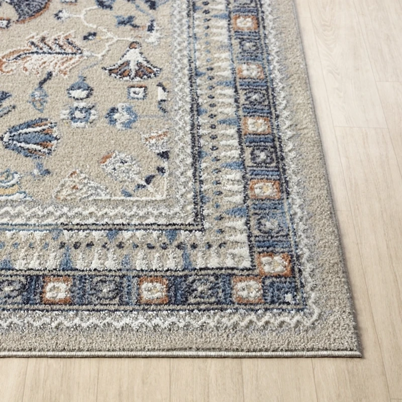 Vista Blue Beige Area Rug, 5x7