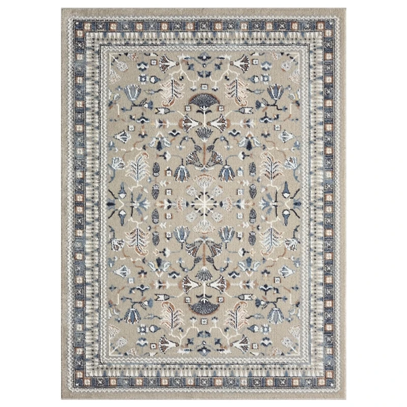 Vista Blue Beige Area Rug, 5x7