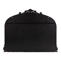 Black Arched Wall Mirror with Shelf