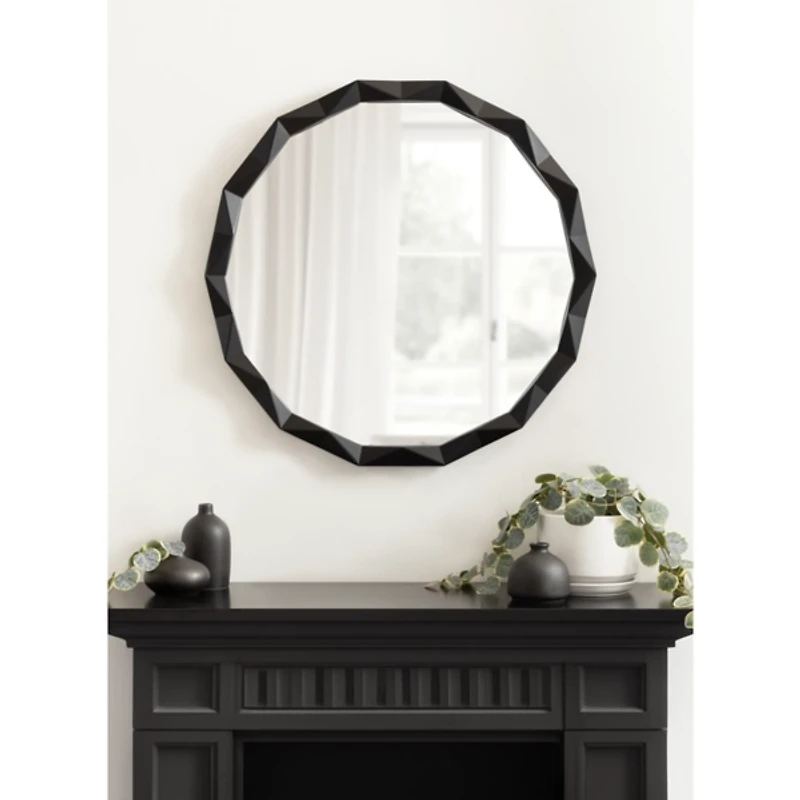 Bryce Black Geometric Wall Mirror
