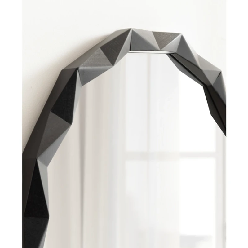 Bryce Black Geometric Wall Mirror