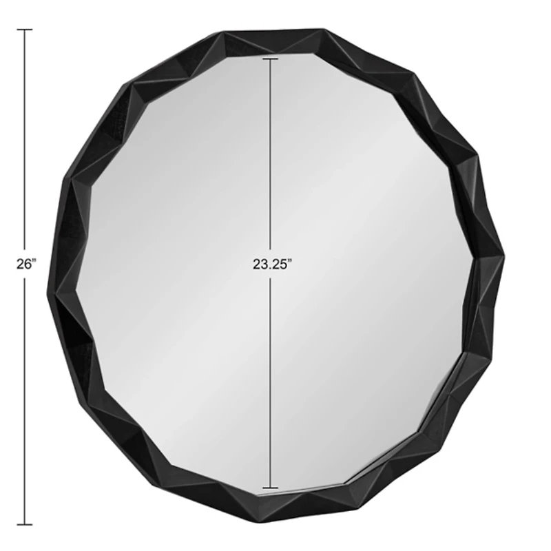 Bryce Black Geometric Wall Mirror