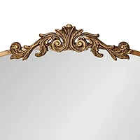 Gold Arched Wall Mirror with Shelf