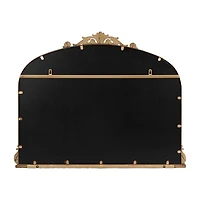 Gold Arched Wall Mirror with Shelf