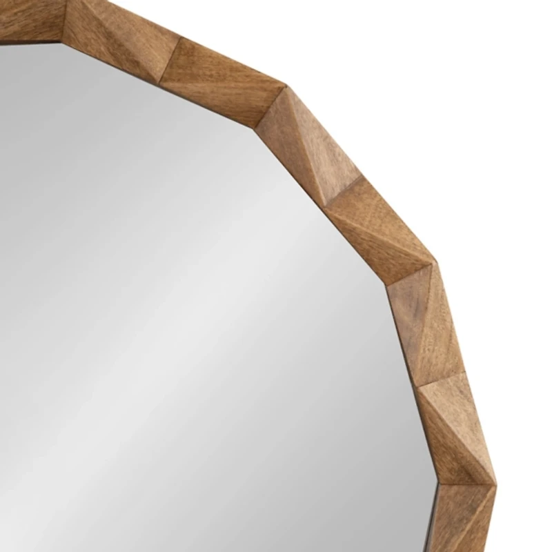 Bryce Rustic Brown Geometric Wall Mirror