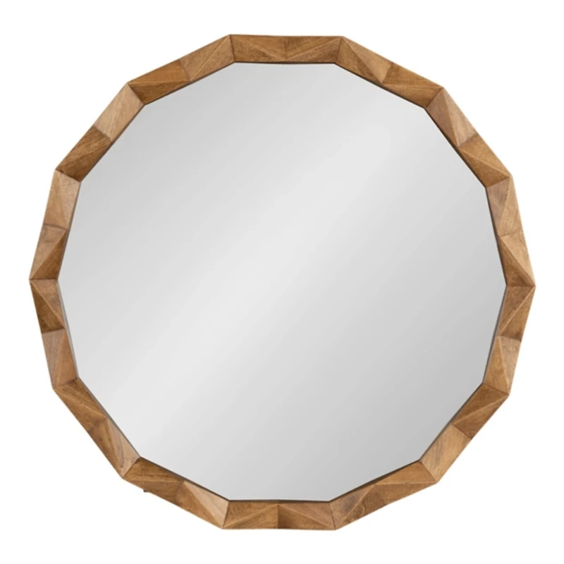 Bryce Rustic Brown Geometric Wall Mirror