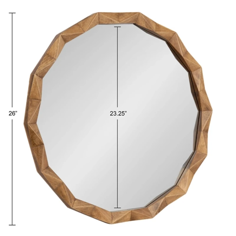 Bryce Rustic Brown Geometric Wall Mirror