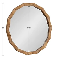 Bryce Rustic Brown Geometric Wall Mirror