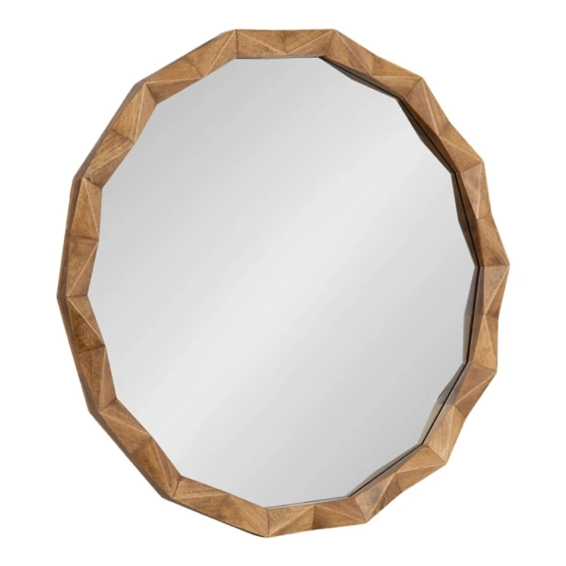 Bryce Rustic Brown Geometric Wall Mirror