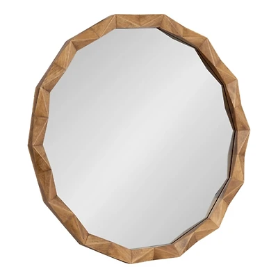 Bryce Rustic Brown Geometric Wall Mirror
