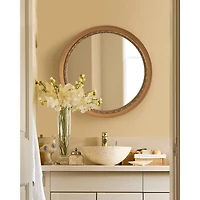 Gold Ornate Round Willow Wall Mirror