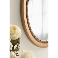 Gold Ornate Round Willow Wall Mirror