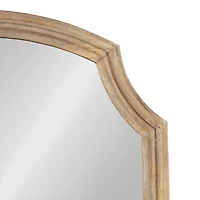 Wood Scalloped Rectangle Wall Mirror