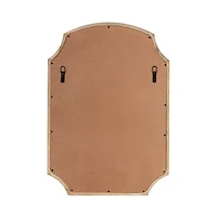 Wood Scalloped Rectangle Wall Mirror