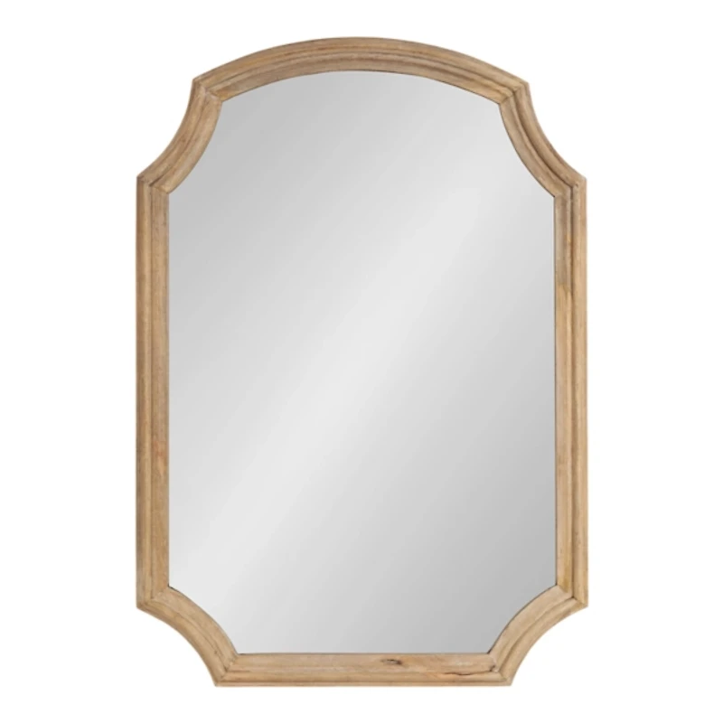 Wood Scalloped Rectangle Wall Mirror