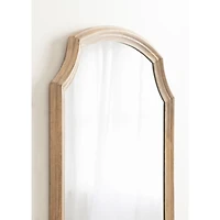 Wood Scalloped Rectangle Wall Mirror