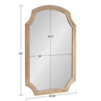 Wood Scalloped Rectangle Wall Mirror