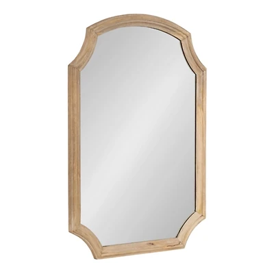 Wood Scalloped Rectangle Wall Mirror