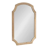 Wood Scalloped Rectangle Wall Mirror
