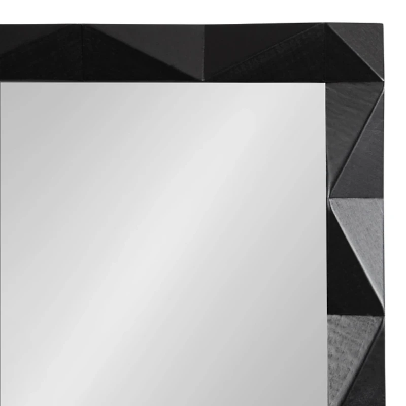 Black Geometric Rectangle Wall Mirror
