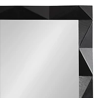 Black Geometric Rectangle Wall Mirror