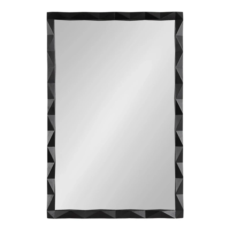 Black Geometric Rectangle Wall Mirror