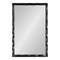 Black Geometric Rectangle Wall Mirror