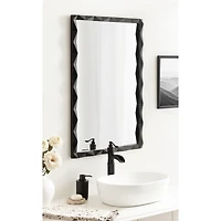 Black Geometric Rectangle Wall Mirror