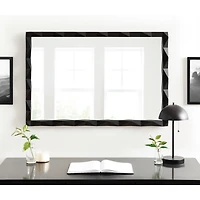 Black Geometric Rectangle Wall Mirror