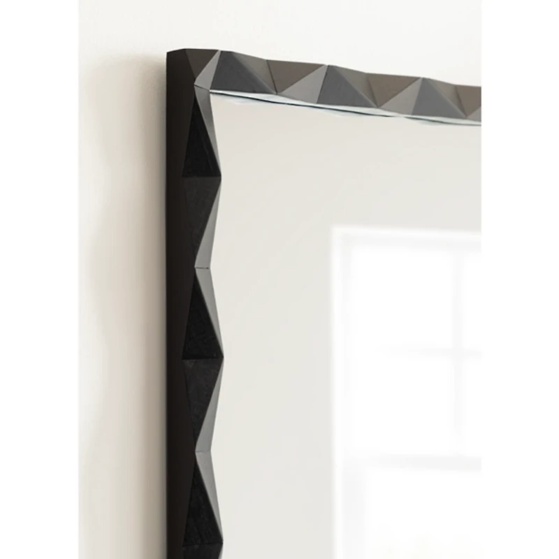Black Geometric Rectangle Wall Mirror