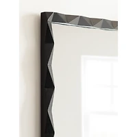 Black Geometric Rectangle Wall Mirror